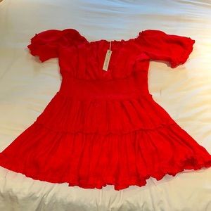 She + Sky off shoulder dress